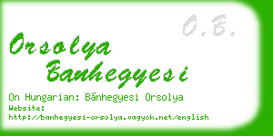orsolya banhegyesi business card